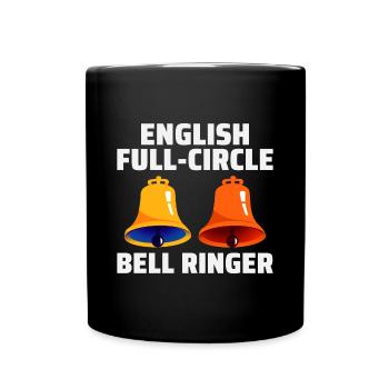 English Full-Circle Bell Ringer Ringing UK England - Full Colour Mug - black - Front