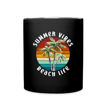 Strand Meer Tauchen - Tasse einfarbig - Schwarz - Vorne