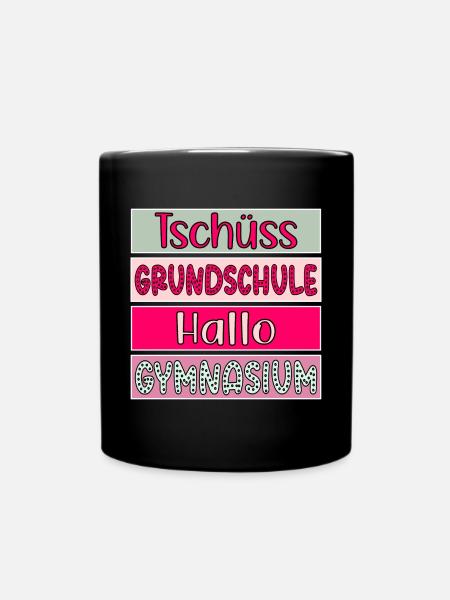 Schulwechsel 5. Klasse - Grundschule - Gymnasium - Tasse einfarbig - Schwarz