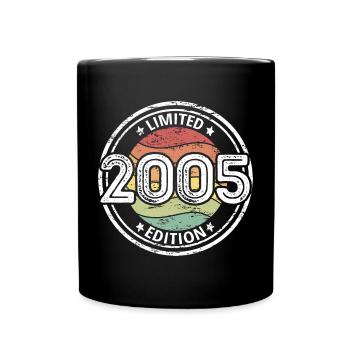 Jahrgang 2005 limited Edition 18. Geburtstag - Tasse einfarbig - Schwarz - Vorne