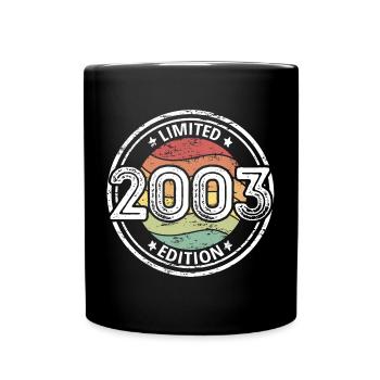 Born 2003 20th birthday - Full Colour Mug - black - Front