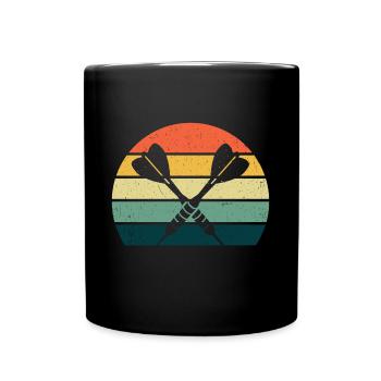 Fléchettes rétro t-shirt dart - Mug uni - noir - Devant