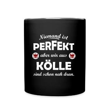 Daheim in Köln - Tasse einfarbig - Schwarz - Vorne