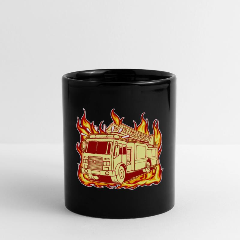 Fire Burning Fire Brigade Fire Engine Fire Protection Full Colour Mug