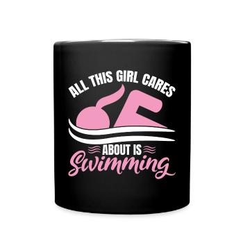 Nageuses Filles - Mug uni - noir - Devant