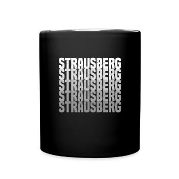 Strausberg grunge - Tasse einfarbig - Schwarz - Vorne