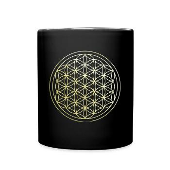 Flower of life Herbst kollektion auf Psylike - Tasse einfarbig - Schwarz - Vorne