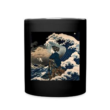 Déesse de la mer Hokusai Style - Mug uni - noir - Devant