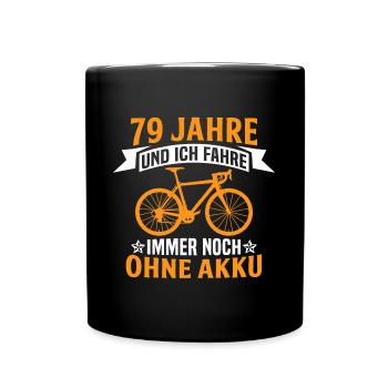 79. Geburtstag radfahrer fahrrad 79 jahre rennrad - Tasse einfarbig - Schwarz - Vorne