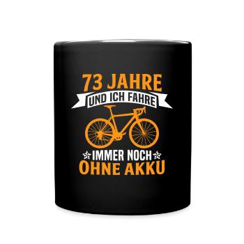 73. Geburtstag radfahrer fahrrad 73 jahre rennrad - Tasse einfarbig - Schwarz - Vorne