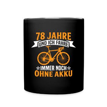 78. Geburtstag radfahrer fahrrad 78 jahre rennrad - Tasse einfarbig - Schwarz - Vorne
