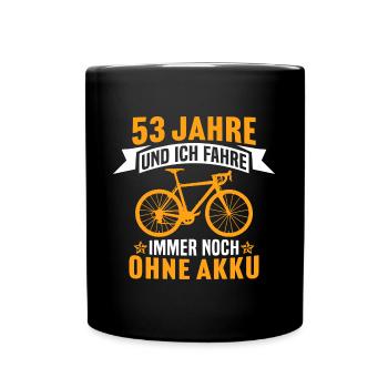 53. Geburtstag radfahrer fahrrad 53 jahre rennrad - Tasse einfarbig - Schwarz - Vorne