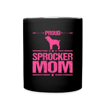 Sussex Spaniel Maman Mama Mistress Dog Mama Pink - Mug uni - noir - Devant
