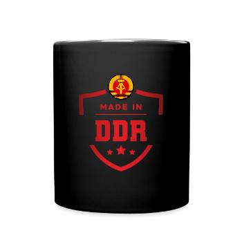 Made in DDR Ostdeutsch Ostdeutscher Geschenk - Tasse einfarbig - Schwarz - Vorne