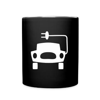Die E Autos - Tasse einfarbig - Schwarz - Vorne