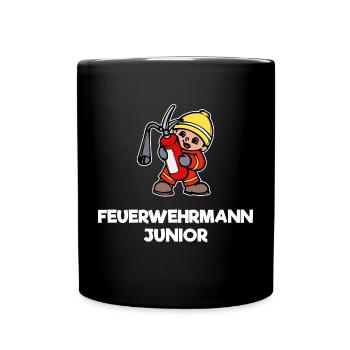 Feuerlöscher Statement Feuerwehrhelm Feuerwehr - Tasse einfarbig - Schwarz - Vorne