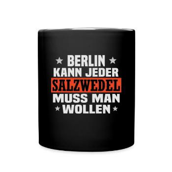 salzwedel - Tasse einfarbig - Schwarz - Vorne