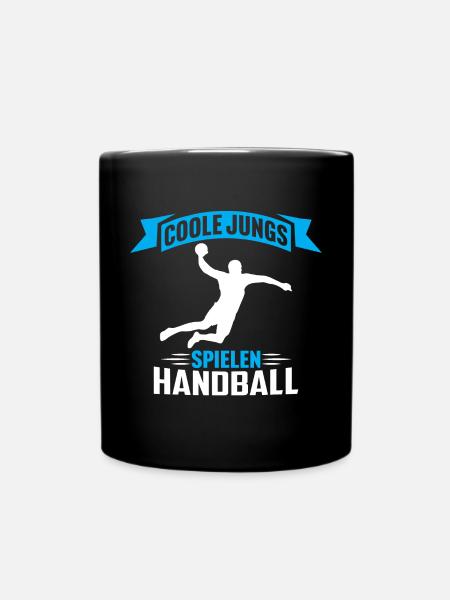 Coole jungs spielen handball handballer jungen - Tasse einfarbig - Schwarz