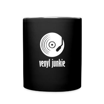 Venyl junkie - Full Colour Mug - black - Front