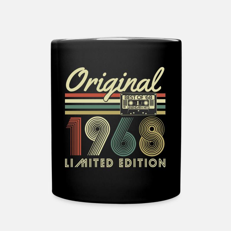 Original 1968 vintage vintage anniversaire rétro - Mug uni - noir