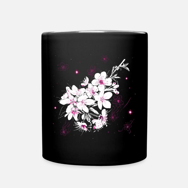 Kirschblüten Sakura Frühling - Tasse einfarbig - Schwarz