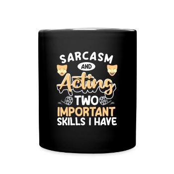 actor theatre fan comedy opera - Full Colour Mug - black - Front