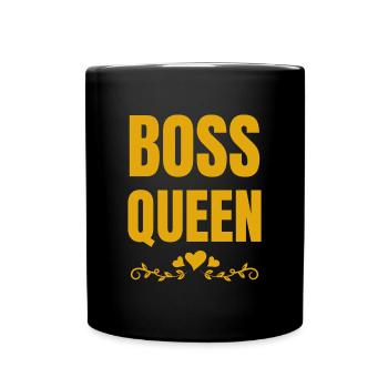 Boss Queen Lady Ladies Gift - Full Colour Mug - black - Front