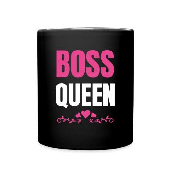 Boss Queen Lady Ladies Gift - Full Colour Mug - black - Front