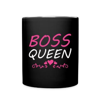 Boss Queen Lady Ladies Gift - Full Colour Mug - black - Front