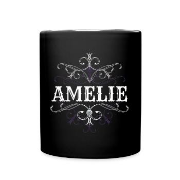 Amélie Nom Prénom personnalisé - Mug uni - noir - Devant