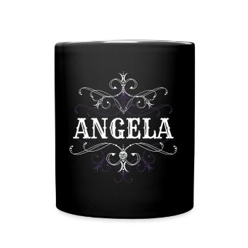Angela Name Vorname Personalisiert - Tasse einfarbig - Schwarz - Vorne