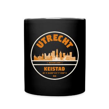 Utrecht Keistad Skyline Roundel - Tasse einfarbig - Schwarz - Vorne