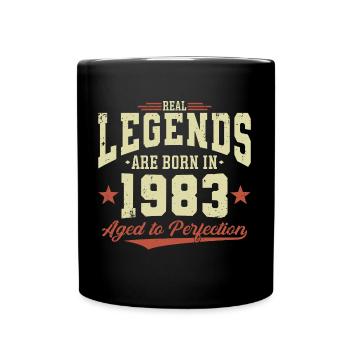 Les légendes sont nées en 1983 - Mug uni - noir - Devant