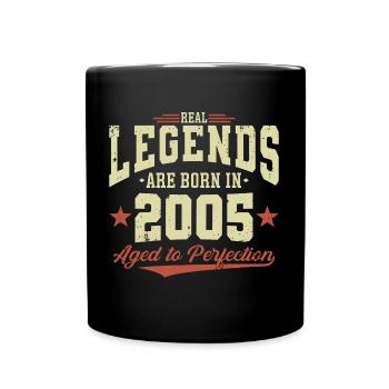 Les légendes sont nées en 2005 - Mug uni - noir - Devant