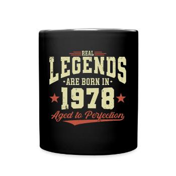 Les légendes sont nées en 1978 - Mug uni - noir - Devant