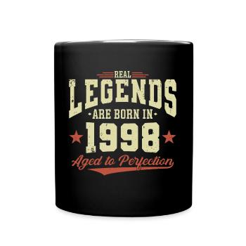 Les légendes sont nées en 1998 - Mug uni - noir - Devant