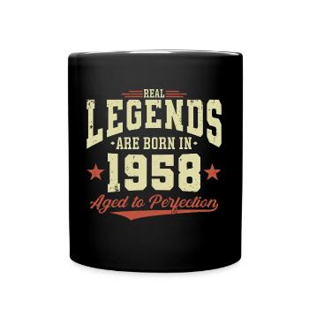 Les légendes sont nées en 1958 - Mug uni - noir - Devant
