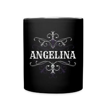 Angelina Name Vorname Personalisiert - Tasse einfarbig - Schwarz - Vorne