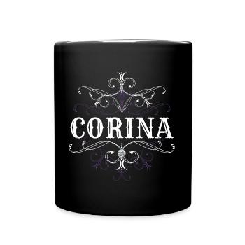 Corina Name Vorname Personalisiert - Tasse einfarbig - Schwarz - Vorne