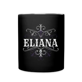 Eliana Name Vorname Personalisiert - Tasse einfarbig - Schwarz - Vorne