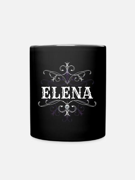 Elena Name Vorname Personalisiert - Tasse einfarbig - Schwarz