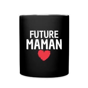 Future maman cadeau annonce naissance futur bébé - Mug uni - noir - Devant