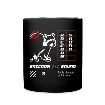 Raccoon Squad, animaux sauvages, forêt, nature - Mug uni - noir - Devant