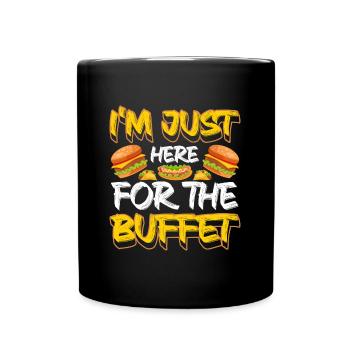 Büfett Theke Mahlzeit Köstlichkeiten - Tasse einfarbig - Schwarz - Vorne