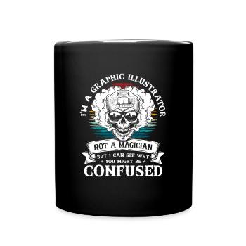 Designerin Grafik Grafiker - Tasse einfarbig - Schwarz - Vorne