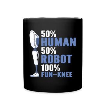 Künstliche Gliedmaßen Design für Beinprothese - Tasse einfarbig - Schwarz - Vorne