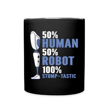 Conception de jambe bionique pour prothèses de jambe - Mug uni - noir - Devant