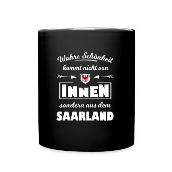 Die Saarländer - Tasse einfarbig - Schwarz - Vorne