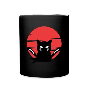Manga Cat Anime Japon Culture Pop Geek Kanji - Mug uni - noir - Devant