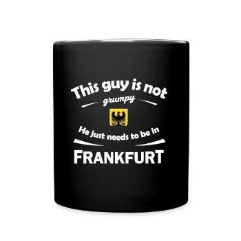Accueil Francfort - Mug uni - noir - Devant